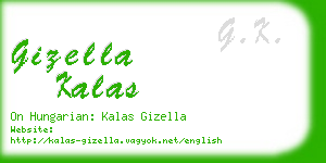 gizella kalas business card